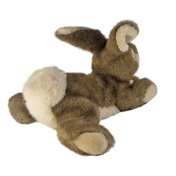 Realistic Brown Tan Rabbit Plush Bunny Stuffed Animal 11" long - Picture 3 of 11